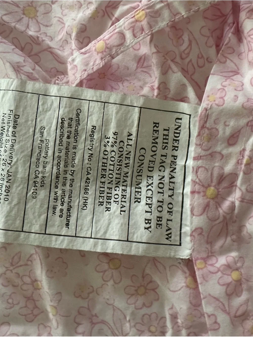 Pottery Barn Kids Pink Patchwork Quilt size twin includes pillow sham